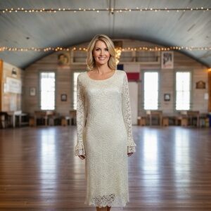 Vintage Hellen Blake White Dress Womens sz 10